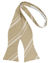 Cardi Self Tie Golden Striped Satin Bow Tie