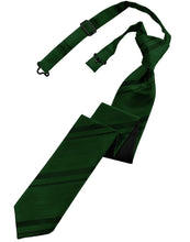 Cardi Pre-Tied Hunter Striped Satin Skinny Necktie