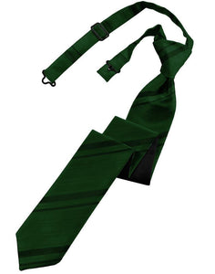 Cardi Pre-Tied Hunter Striped Satin Skinny Necktie