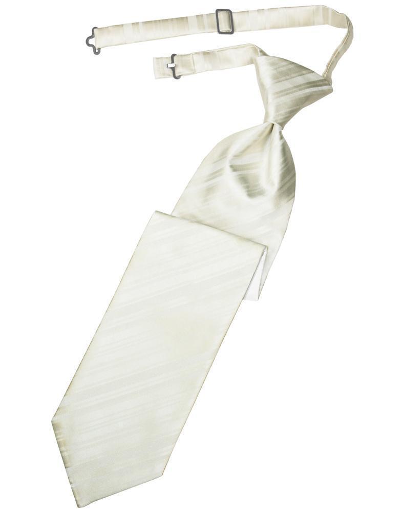 Cardi Ivory Striped Satin Kids Necktie