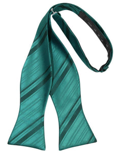 Cardi Self Tie Jade Striped Satin Bow Tie