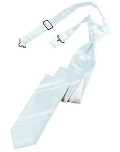 Cardi Pre-Tied Light Blue Striped Satin Skinny Necktie