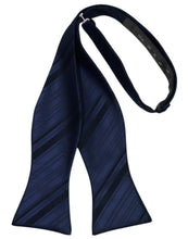 Cardi Self Tie Marine Striped Satin Bow Tie