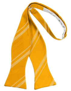 Cardi Tangerine Striped Satin Bow Tie