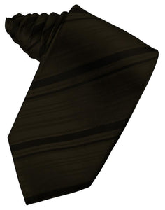 Cardi Self Tie Truffle Striped Satin Necktie