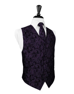 Cardi Berry Tapestry Tuxedo Vest