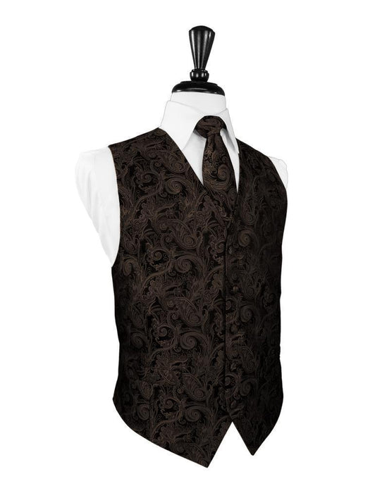 Cardi Chocolate Tapestry Tuxedo Vest
