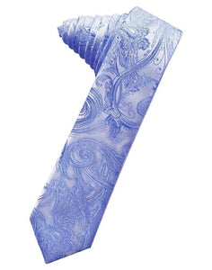 Cardi Self Tie Cornflower Tapestry Skinny Necktie