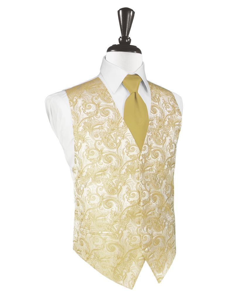 Cardi Harvest Maize Tapestry Tuxedo Vest