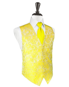 Cardi Lemon Tapestry Tuxedo Vest