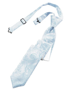 Cardi Pre-Tied Light Blue Tapestry Skinny Necktie