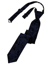 Cardi Pre-Tied Midnight Blue Tapestry Skinny Necktie