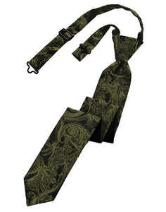 Cardi Pre-Tied Moss Tapestry Skinny Necktie