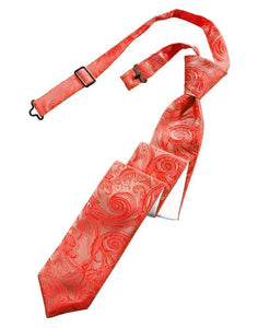 Cardi Pre-Tied Persimmon Tapestry Skinny Necktie