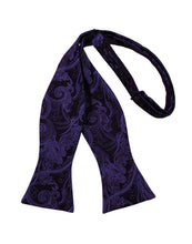 Cardi Self Tie Purple Tapestry Bow Tie