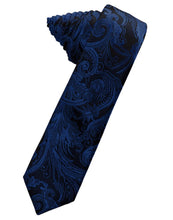 Cardi Self Tie Royal Blue Tapestry Skinny Necktie