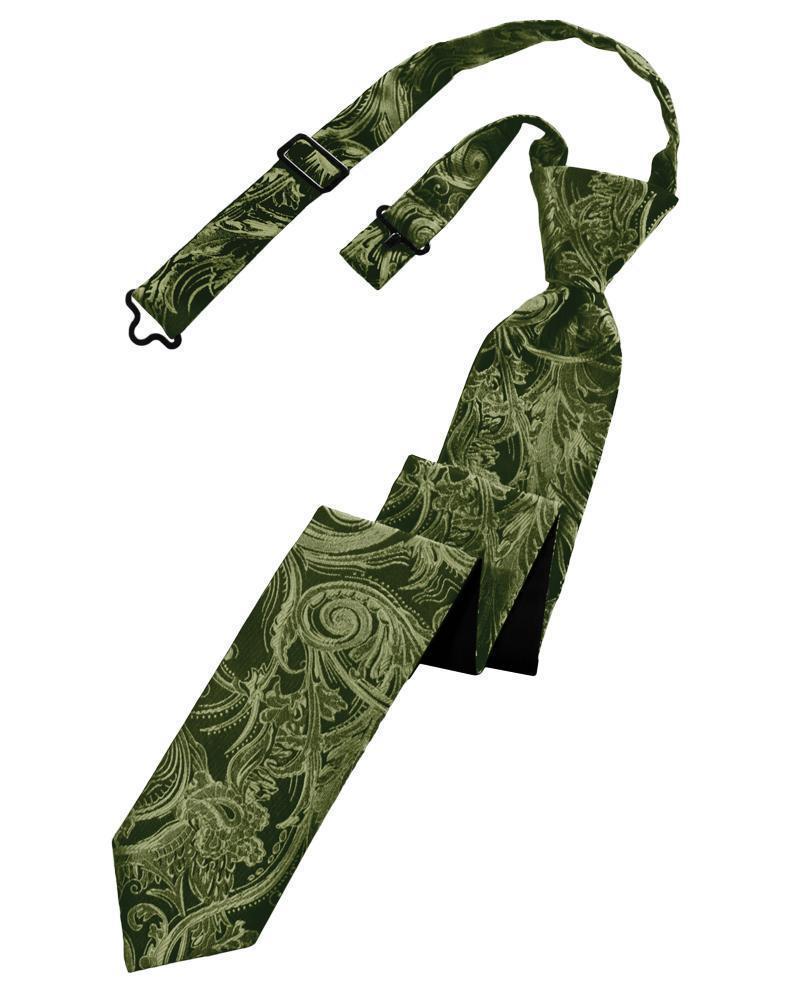 Cardi Pre-Tied Sage Tapestry Skinny Necktie