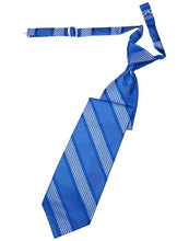 Cardi Pre-Tied Sapphire Venetian Stripe Necktie