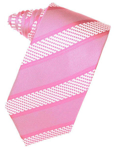 Cardi Self Tie Bubblegum Venetian Stripe Necktie