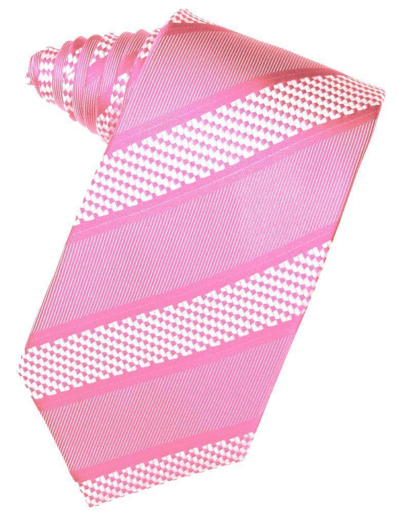Cardi Self Tie Bubblegum Venetian Stripe Necktie