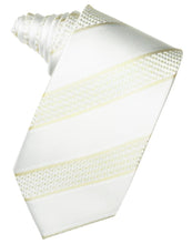 Cardi Self Tie Ivory Venetian Stripe Necktie