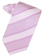 Cardi Self Tie Lavender Venetian Stripe Necktie