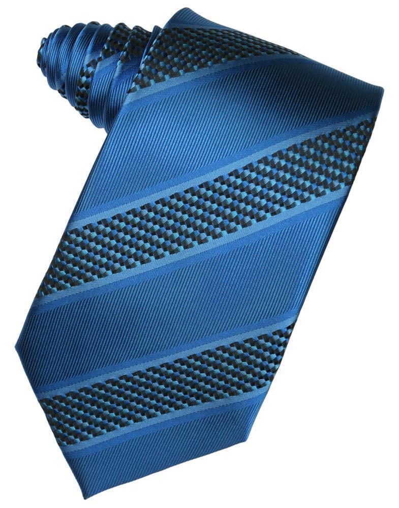 Cardi Self Tie Royal Blue Venetian Stripe Necktie