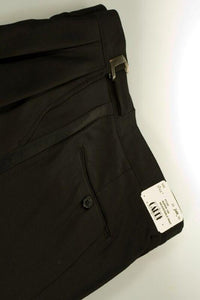 Cardi "Double Pleated" Black Super 150's Luxury Viscose Blend Suit Pants