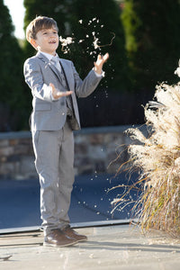 BLACKTIE "Leo" Kids Heather Grey 5-Piece Suit