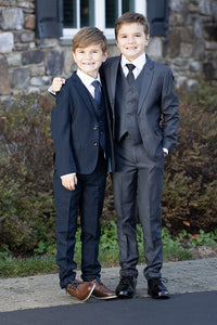 BLACKTIE "Leo" Kids Steel Grey 5-Piece Suit