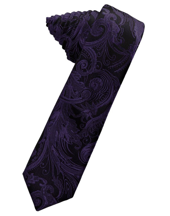 Cardi Amethyst Tapestry Skinny Necktie