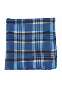 Blue Madison Plaid Pocket Square Blue Madison Plaid Pocket Square