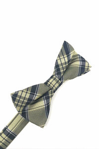 Cardi Yellow Madison Plaid Kids Bow Tie