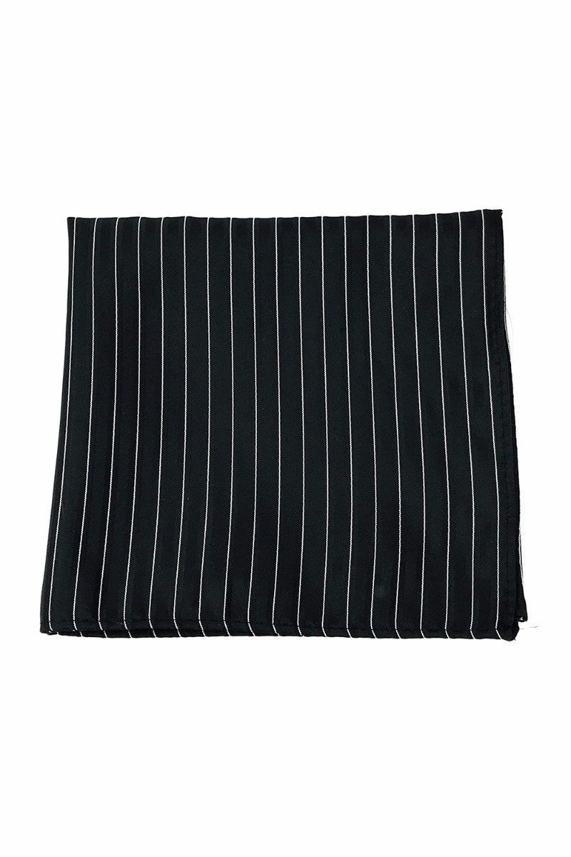 Black Newton Stripe Pocket Square Black Newton Stripe Pocket Square