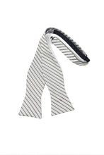 Cardi Self Tie Grey Newton Stripe Bow Tie