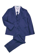 Little Tuxedos "Mason" Kids Indigo Suit (5-Piece Set)