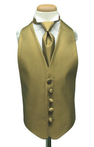 Cardi Gold Herringbone Kids Tuxedo Vest