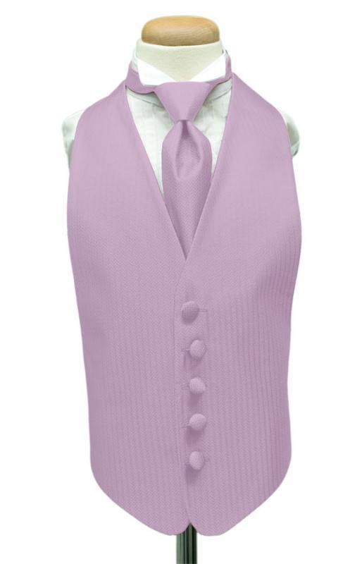 Cardi Lavender Herringbone Kids Tuxedo Vest