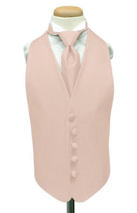 Cardi Light Pink Herringbone Kids Tuxedo Vest