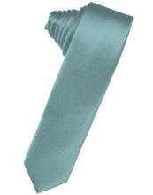 Cardi Self Tie Mist Luxury Satin Skinny Necktie