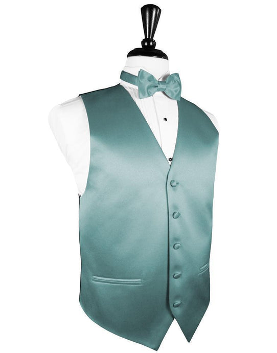 Cardi Mist Luxury Satin Tuxedo Vest