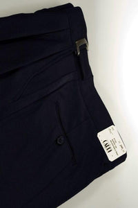 Cardi "Double Pleated" Navy Super 150's Luxury Viscose Blend Suit Pants