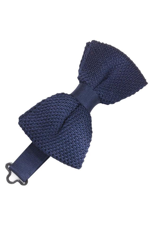 Cristoforo Cardi Navy Silk Knit Bow Tie