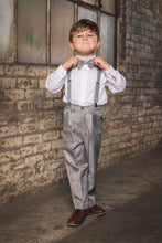 Little Tuxedos "Wyatt" Kids Heather Grey 4-Piece Barn Wedding Set