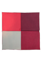 Cristoforo Cardi Red Silk & Cotton Blend Quad Pocket Square