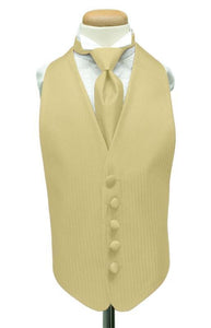 Cardi Sand Herringbone Kids Tuxedo Vest