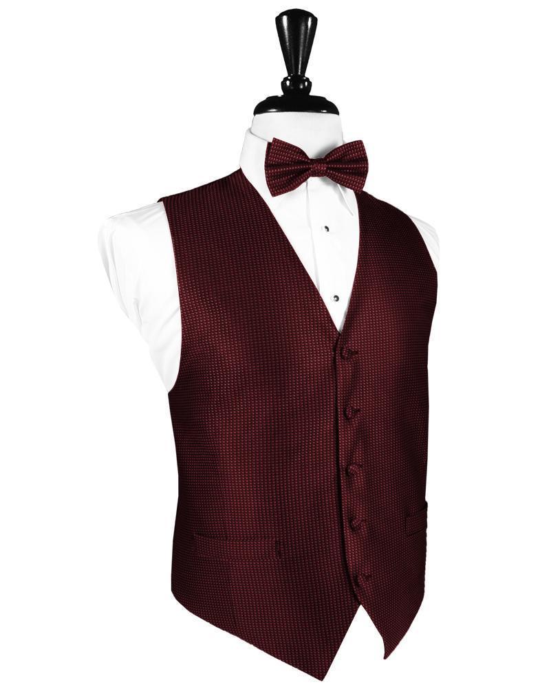 Wine Silk Weave Tuxedo Vest Wine Silk Weave Tuxedo Vest