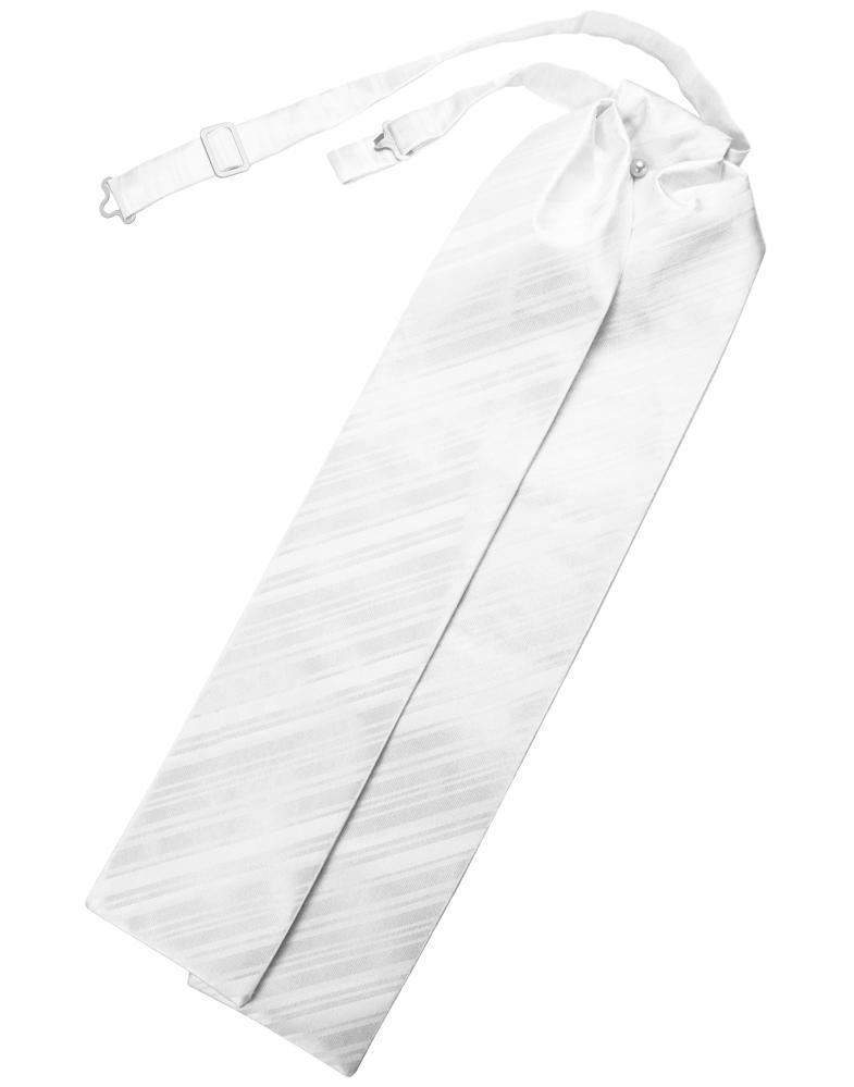 White Striped Satin Ascot White Striped Satin Ascot