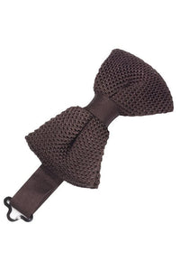 Cristoforo Cardi Truffle Silk Knit Bow Tie