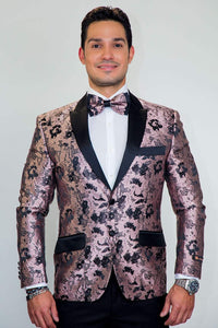 Xander Xiao "Amsterdam" Pink Tuxedo Jacket